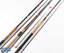 3x Various rods - DAM Megalite multi picker 9ft 2 piece coarse rod with two push in tips, DAM