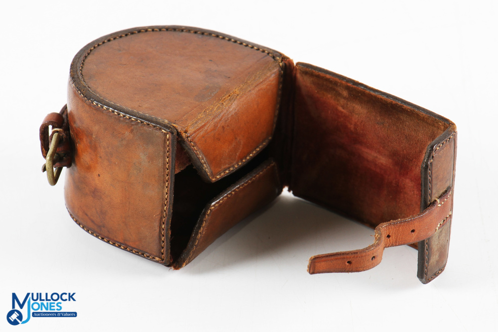 Scarce W Johns Maker Tavisock brass trout fly reel, 2 ¼" spool with polished horn handle, constant - Image 4 of 5