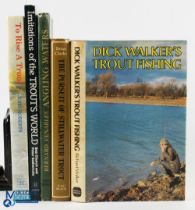 5x Fishing Books Trout Fishing Dick Walker 1982, the Pursuit of Stillwater Trout Brian Clarke