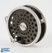 Hardy Bros "The Marquis 7" alloy trout fly reel, 3 7/16" spool, 2 screw latch, black handle, rear