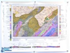 Shrewsbury Region - Geological Survey Maps 1967 - 2 large, coloured maps of the Drift and Solid