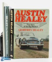 3x Austin Healy Books, to include Austin Healey 100 super profile John Wheatley 1986 - the story