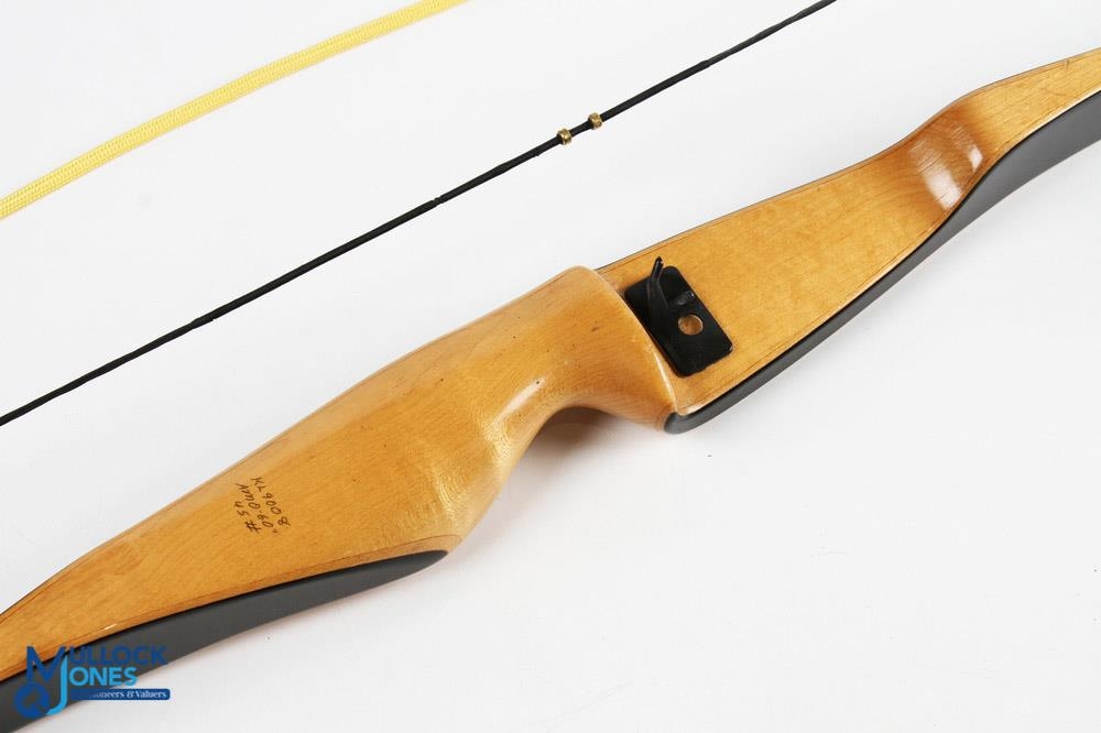 Vintage Bear Archery Black Bear Glass Powered Recurve Bow Amo 60 45# KL9008 made in Gainsville - Image 2 of 3