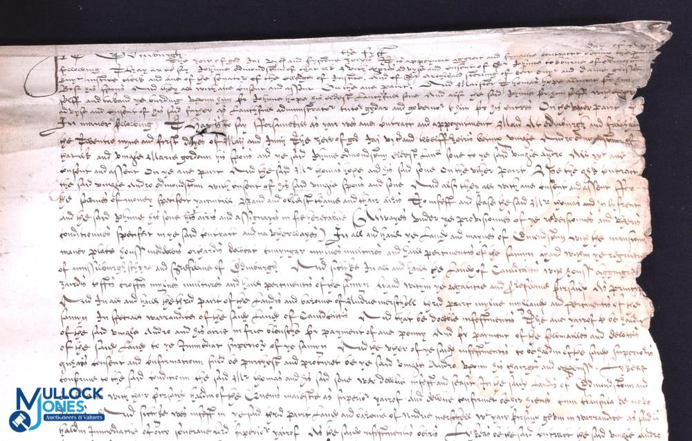 Scotland - The Lands & Mains of Edmonston 1615. Contract between John Edmonston & Thomas Hope. A - Image 2 of 3