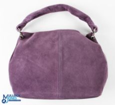Vintage Nardelli Taly Purple shoulder Bag Medium Suede Leather - magnetic clasps