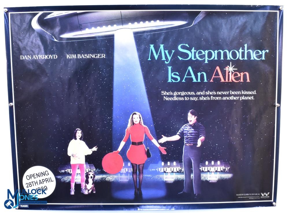 Movie / Film Poster - 1988 My Stepmother is an Alien -Kim Bassinger - 40x30" approx folds