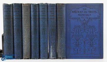 1910-1914 The Railway Monthly and Travel Monthly edited by G A Sekon, 7 bound volumes with