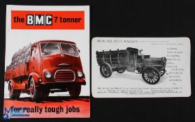 The BMC 7 Tonner 1955 fold out Poster - 5 photographs showing the strong engineering of this