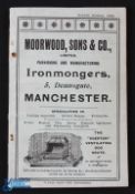 Moorwood Sons, 5 Deansgate, Manchester 1899. An extensive 112 page catalogue illustrating hundreds