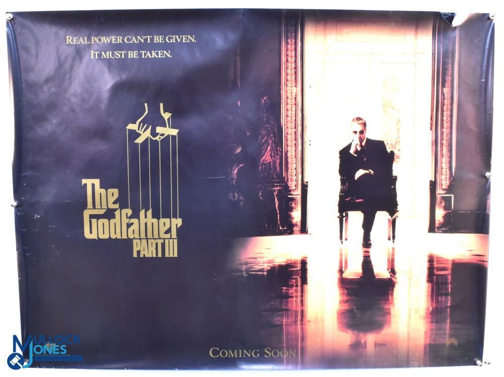 2x Movie / Film Posters The Godfather Part III 40x30" approx., kept rolled, creasing in places