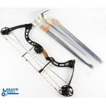 Vintage Archery Martin Carolina Archary Product Compound Bow, arrow rest on left hand side, weight