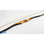 Vintage Bear Archery Black Bear Glass Powered Recurve Bow Amo 60 45# KL9008 made in Gainsville