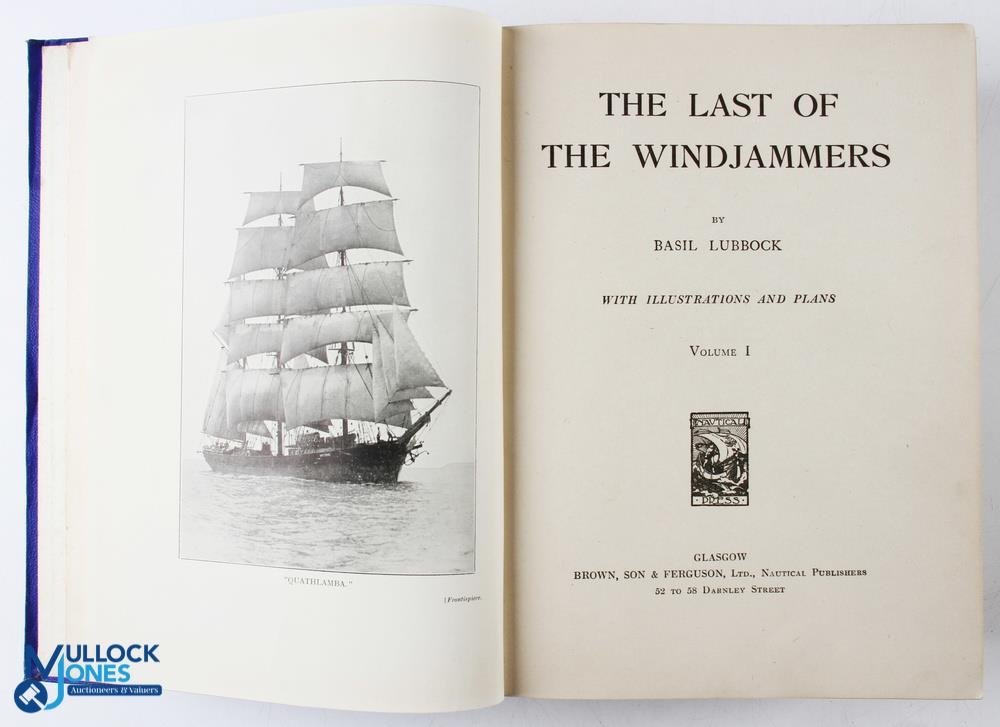 The Last of The Windjammers by Last of The Windjammers - Basil Lubbock - two volumes 1935. Volume - Image 2 of 2