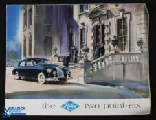 The Riley Two Point Six 1957 Sales brochure 12 page fold out brochure with 19 illustrations of