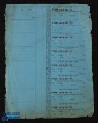 Bolton & Leigh Railway - a complete sheet of eight tickets 1840s- Early paper tickets from Bag Lane,