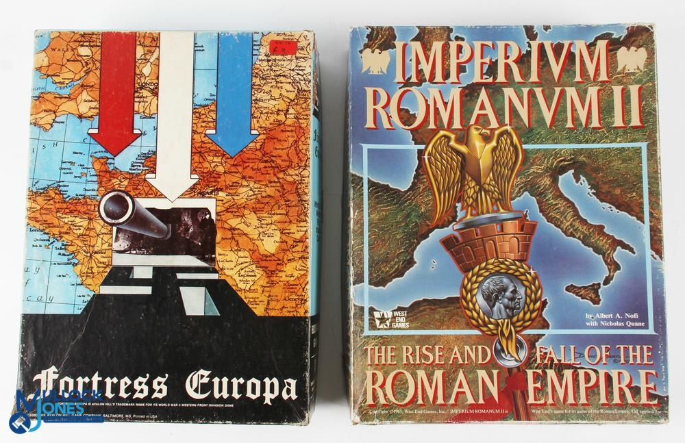 2 Period Military Board Games to include Fortress Europa Avalon Hill historical board game, Imperivm