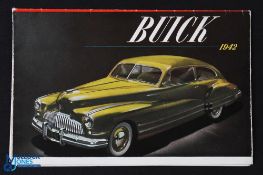 Buick 1942 Fold out poster Illustrating in multicolour 20 Models of Cars - Plus details and