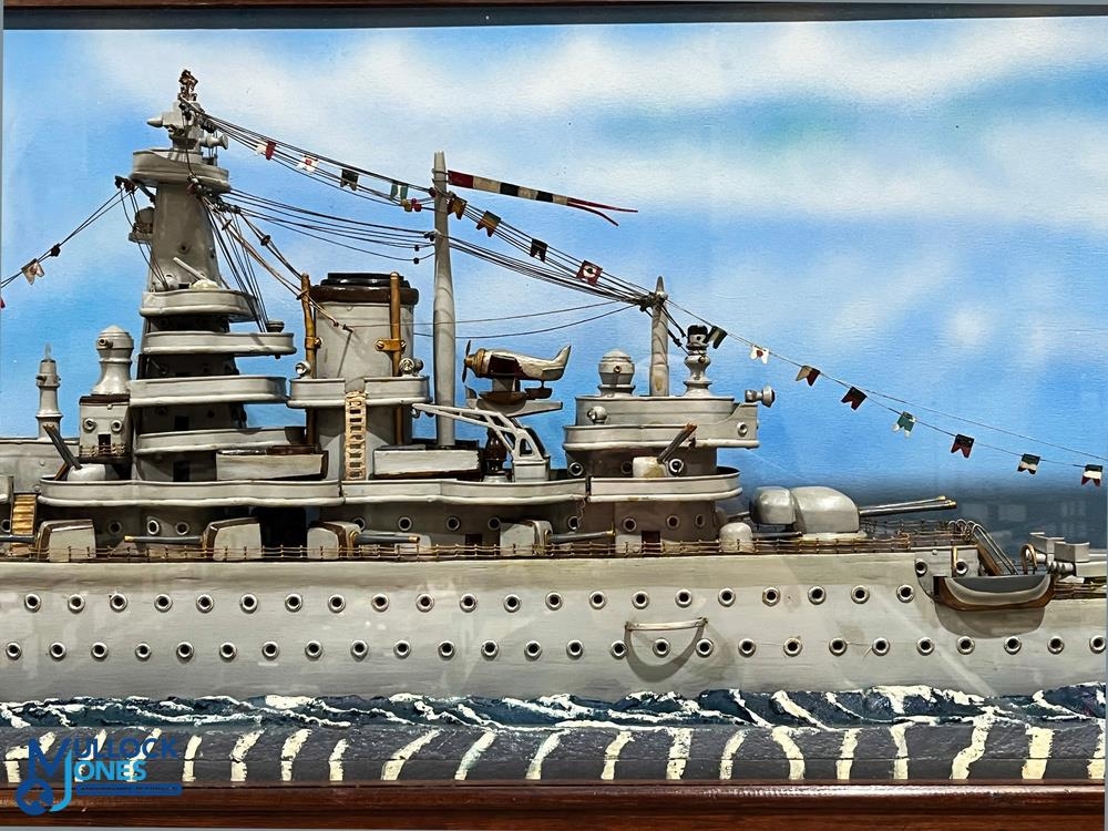 Scratch Built Model Diorama of the German Cruiser Admiral Graf Spree, scuttled at the battle of - Image 3 of 4