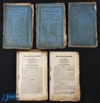 The Sailor's Magazine and Naval Miscellany 1825/6 - 5x issues of this rare periodical printed for