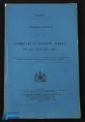 Earthquake - Kingston - Jamaica 1907 - Government Blue Book - correspondence relating to the