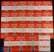 1950/51 Arsenal home programme collection full league season (save for Chelsea & Spurs), FAC