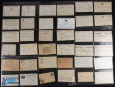 Great Scarce Collection of Invitation Cards to play for/against or to referee Rugby Teams etc (