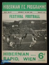 1951 Festival of Britain Hibernian v Rapid Vienna celebration match programme 19 May 1951 at