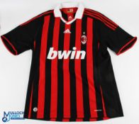 2010 AC Milan Player Signed Massimo AmBrosini, a replica Adidas XL shirt with number 23 signed