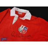 Rare 1974 British & I Lions Signed & Matchworn Jersey: Recently-deceased Llanelli, Wales, Barbarians