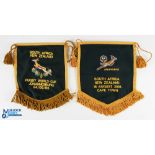 Rare 1995 RWC Final & Tri Nations 2008 S Africa v NZ Rugby Pennants (2): Lovely duo, official