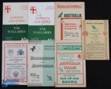 1947-8 Australia Tour Rugby Programmes (7): A really splendid selection, both games v London