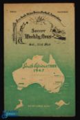 1947 Australia v South Africa souvenir programme issue 31 May 1947 (Third Test) at Royal Sydney