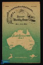 1947 Australia v South Africa souvenir programme issue 31 May 1947 (Third Test) at Royal Sydney