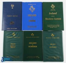 Ireland/France Bound VIP Rugby Programmes (6): Ireland v Romania 1986, v Scotland 1988, Samoa/W