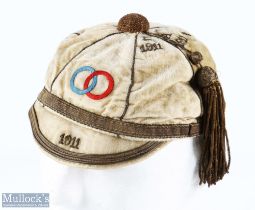 Hugely Rare 1911 French International Rugby Cap: Scarcely ever seen, a beautiful honours cap from