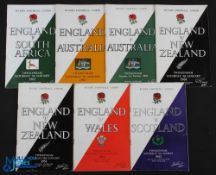 1950s/60s England Home Rugby Programmes (7): All at Twickenham, v Scotland 1953, Wales 1954, NZ 1954