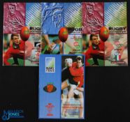 RWC 1995 Rugby Programmes (4): 1994 Qualifier, Portugal v Wales, 1995 in S Africa: NZ v Wales, &