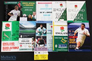 1952-91 English & SA Interest Special Rugby Programmes & Tickets (15): England v S Africa 1952 (