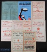 1936-61 and 1981 Wales Schools Rugby Programmes & Tickets (12): Inc some v early & rare issues: v