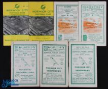 Shrewsbury Town aways at Norwich City 1951/52, 1952/53, 1953/54, 1954/55, 1955/56, 1957/58, 1959/60;