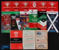 1950-2000 Wales Big Match Rugby Programmes (15): 1950 Wales v France (Grand Slam, taped); 1951 v S