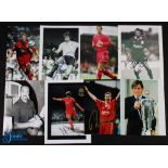 8x Liverpool Football Signed Photographs - features Riise Souness, Redknapp, Hansen, Grobbelaar,