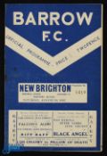 1947/48 Barrow v New Brighton Div. 3 (N) match programme 30 August 1947; fair/good. (1)