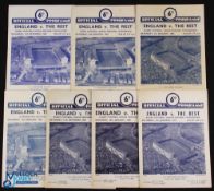 1960-71 England Rugby Trials Programmes (7): The standard Twickenham card issues for the trials of