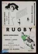 Rare 1952 Pucara (Argentina) v Ireland Rugby Programme: Stunning & sought-after from the series of
