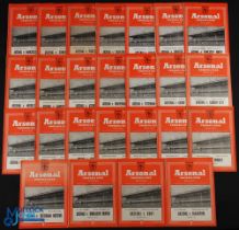 1952/53 Arsenal home programme collection full league season, FAC Doncaster Rovers, Bury,