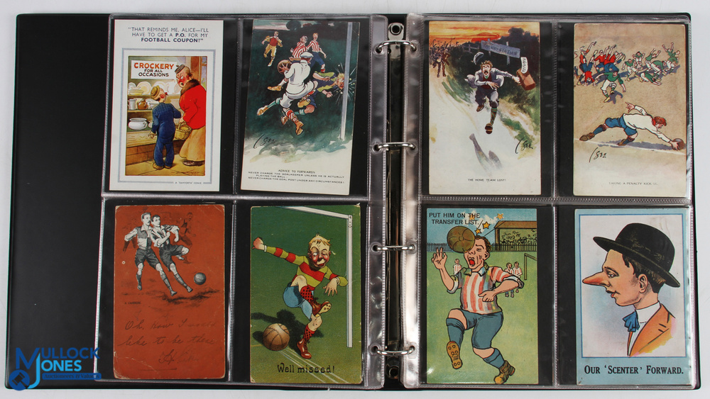 Quantity of Football Postcards (#120) features some early examples, mostly humorous from Valentine's - Image 4 of 7