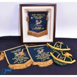 Rare 2007 RWC S African Rugby Pennants & Caps Collection (5): One beautifully box-framed from the