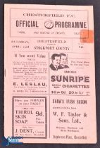 Pre-War 1926/1927 Chesterfield v Stockport County Div. 3 (N) match programme 23 April 1927; slight