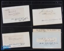 Very Rare Victorian Rugby Internationals' etc Autographs (5): Crisp clear black ink signatures